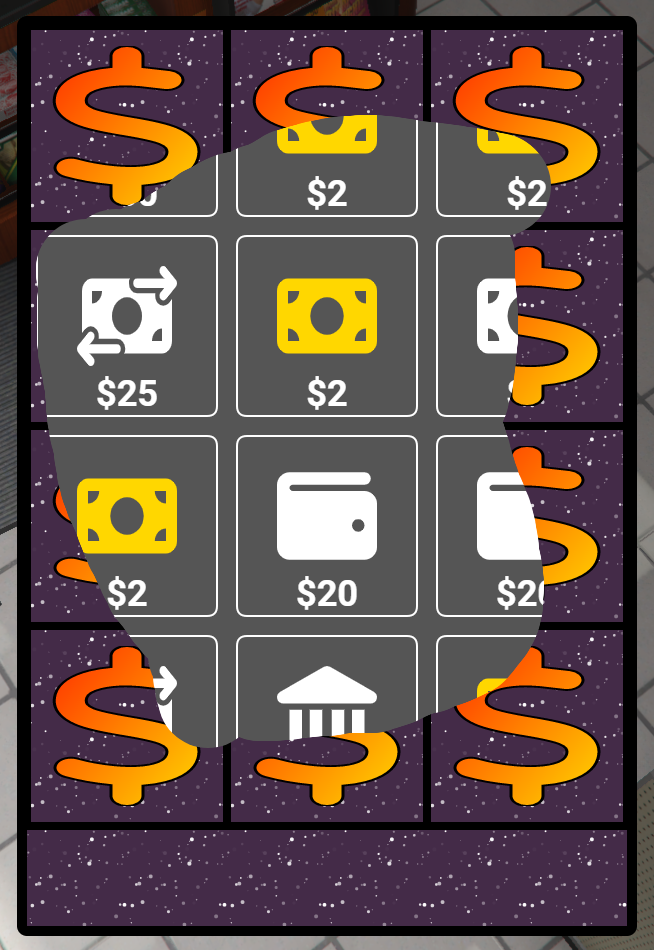 Solareon Scratchcard interface showing a playable scratch card